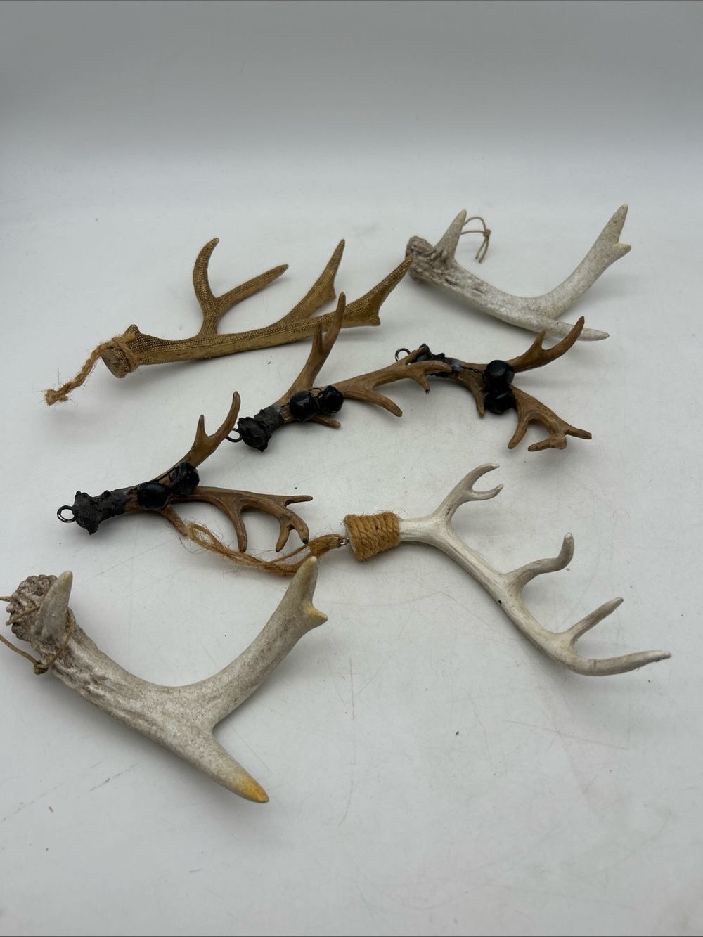 7- Rustic Deer Antlers Christmas Tree Ornaments Cabin Decor (4”,5” & 6”)